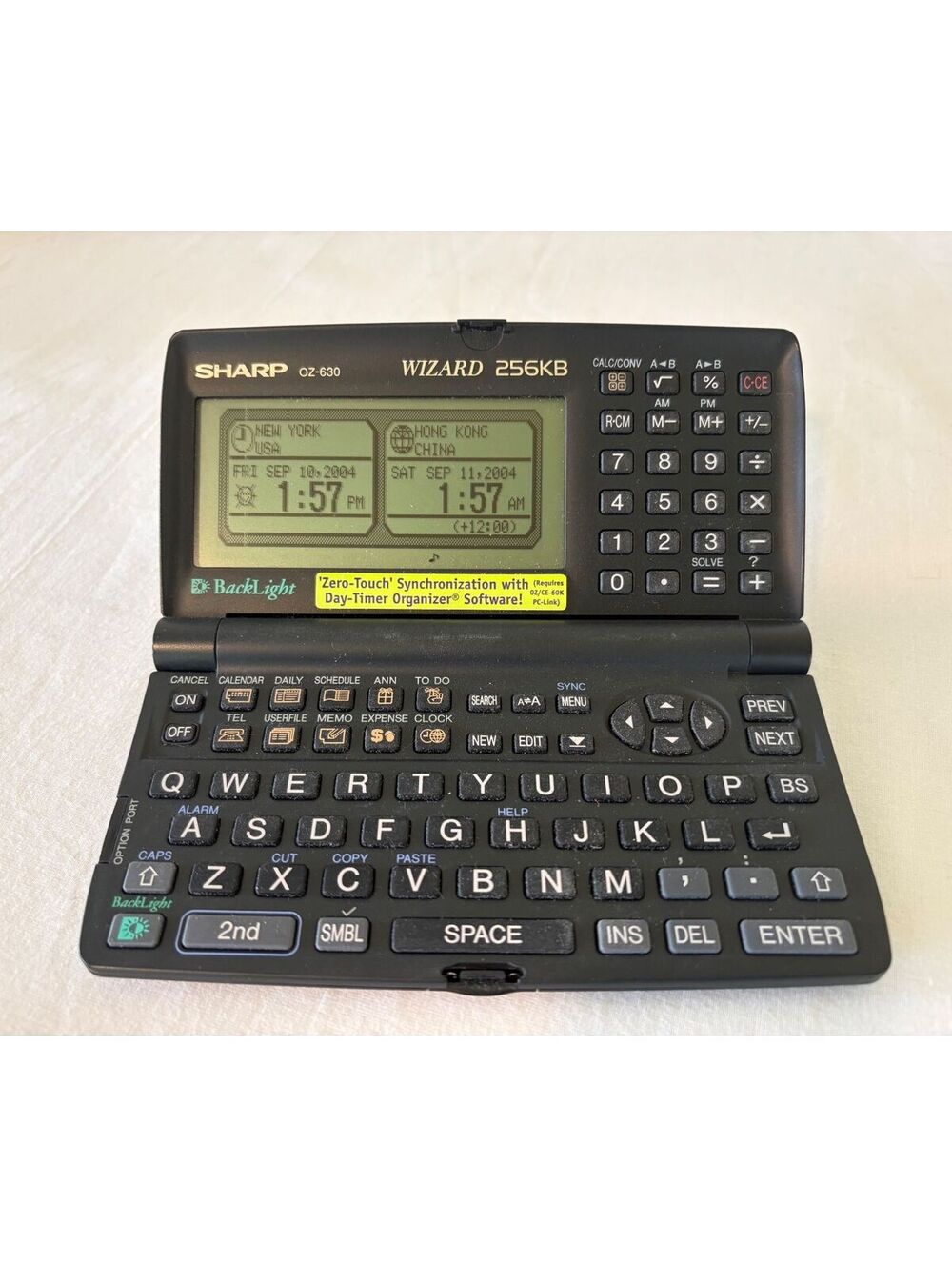 Vintage Sharp Wizard OZ-630 Electronic Organizer 256KB - TESTED & WORKING